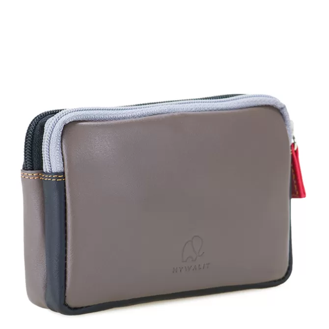 Mywalit Pochette^Portafoglio/Astuccio In Pelle Con Doppia Zip Fumo